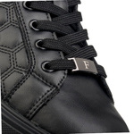 Czarne sneakersy na platformie damskie skórzane Filippo DP7285/25 BK