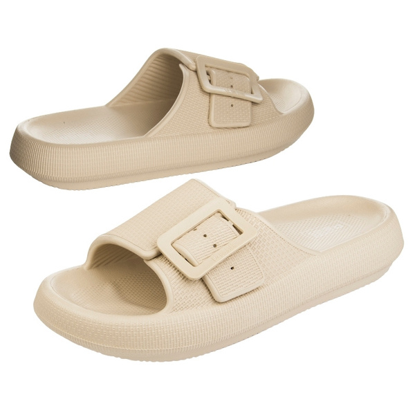 Damskie Klapki na platformie Big Star RR274A582 beżowe eva lekkie