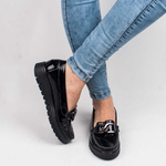 Mokasyny Lemar 10134 naplak czarny + cn
