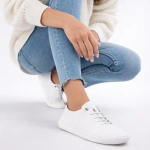 Białe półbuty skórzane T. Sokolski 2023 wht wiązane buty damskie