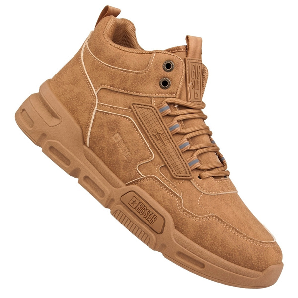 Sneakersy zimowe męskie Big Star SS174281 brązowe lekkie wygodne