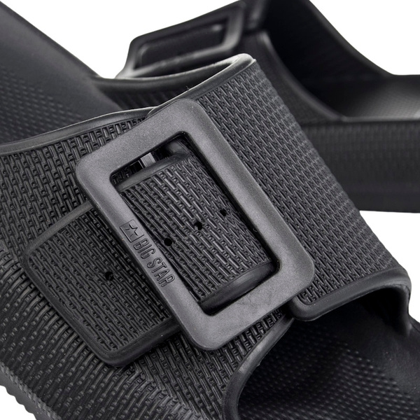 Damskie Klapki na platformie Big Star RR274A571 czarne eva lekkie