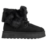Śniegowce damskie mukluki Big Star SS274113 czarne ciepłe z futerkiem