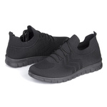 Sneakersy materiałowe damskie Potocki 16329BK czarne buty sportowe