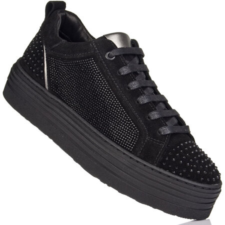 Półbuty Venezia 23684-4 czarne cekiny