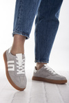 Szare sneakersy damskie Filippo DP6742/25 GR buty sportowe skórzane