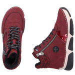 Czerwone sneakersy zimowe botki Rieker 45960-35 red skórzane 