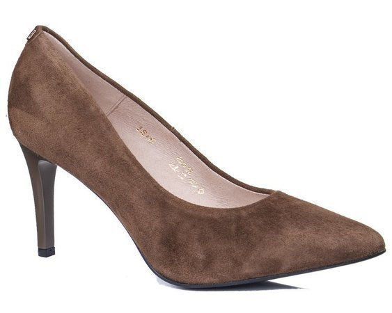 Szpilki Sala 1816/1524 brąz zamsz