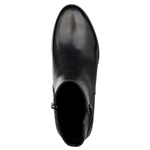 Czarne botki na obcasie damskie Filippo DBT7377/25 skórzane ocieplone