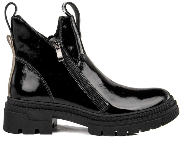 Botki Eksbut 6C-6183-L15/G45 Czarny lakier