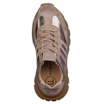 Beżowe sneakersy na platformie damskie Filippo DP7408 TP skórzane