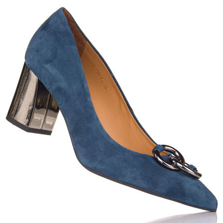 Czółenka damskie Anis 4895 granat 366 zamsz