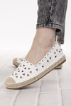 Espadryle damskie Potocki 16348WH białe materiałowe lekkie ażurowe
