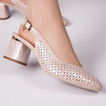 Sandały Sala 9842 1169 złoty skóra