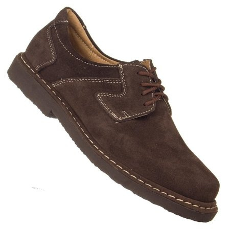 Breki skórzane niskie Enzo 267 brąz