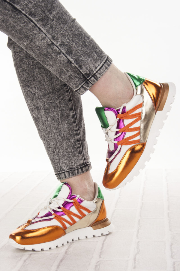 Kolorowe sneakersy damskie Artiker 56C1737 skórzane