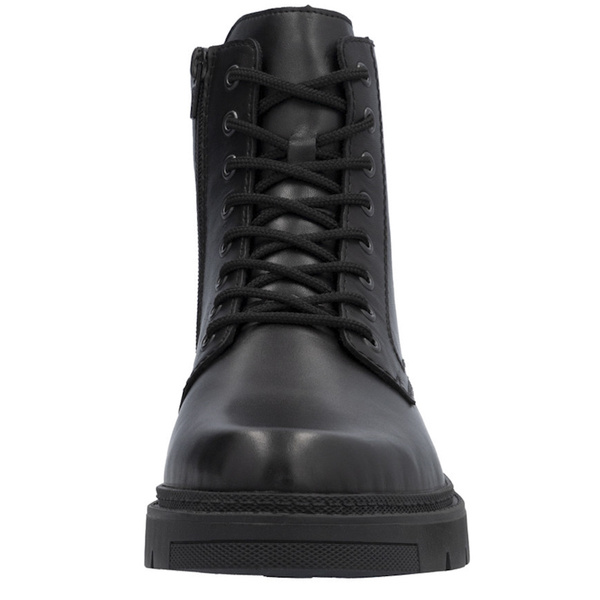 Trzewiki skórzane męskie Rieker 30101/00 H szerokie ciepłe OUTLET