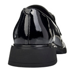 Lakierowane lordsy damskie Filippo DP6186/25 BK czarne z ozdobą