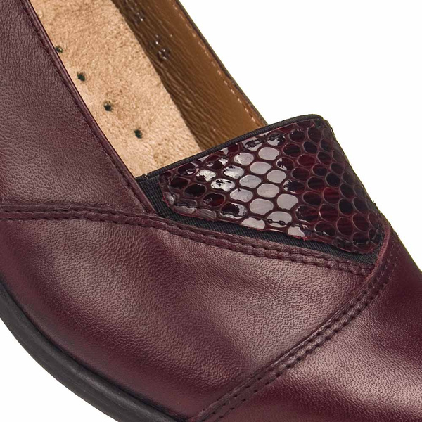 Półbuty Axel 1769 Rubin + Pyton bordo