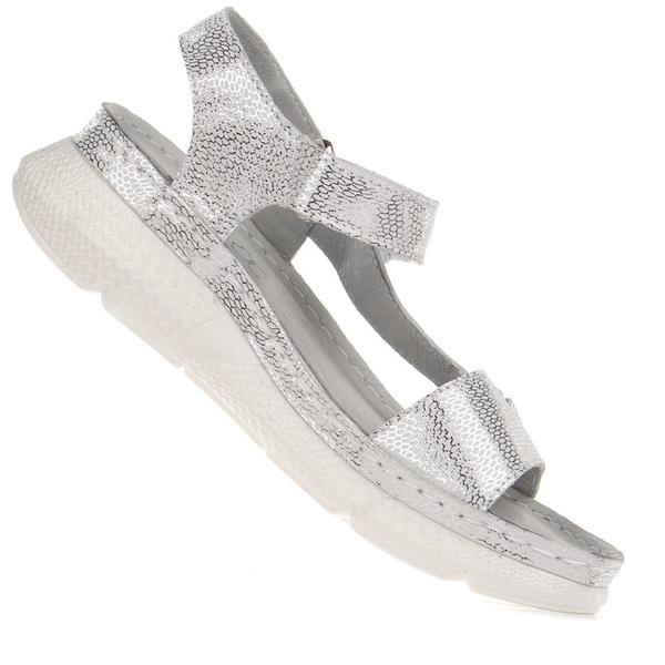 Sandały damskie Contes 555 biały zmija