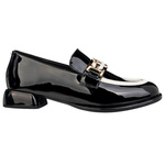 Lakierowane półbuty loafersy damskie Artiker 55C0413 czarne skórzane