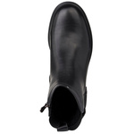 Czarne eleganckie botki damskie Filippo DBT7200/25 BK skórzane ocieplone