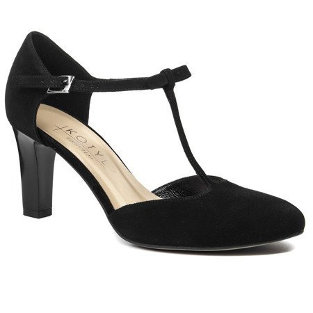 Sandałki Kotyl 889 czarny zamsz