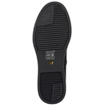 Czarne botki koturnie damskie Filippo DBT7446/25 BK skórzane ocieplone