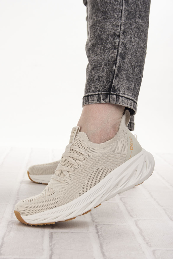 Beżowe buty sportowe sneakersy materiałowe Big Star RR274A133 beige