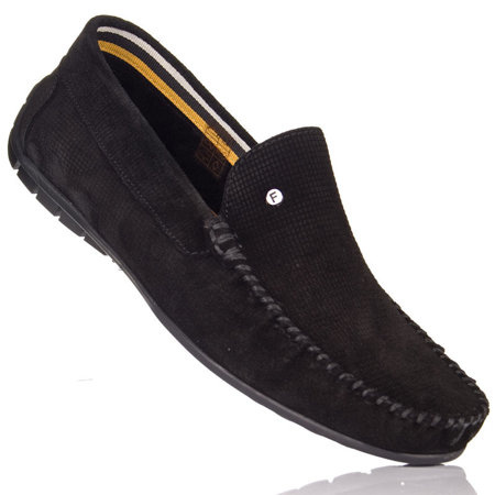 Mokasyny męskie Filippo MP923/23 BK czarne