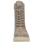 Botki na grubej podeszwie damskie Rieker Y7116-20 beżowe skórzane