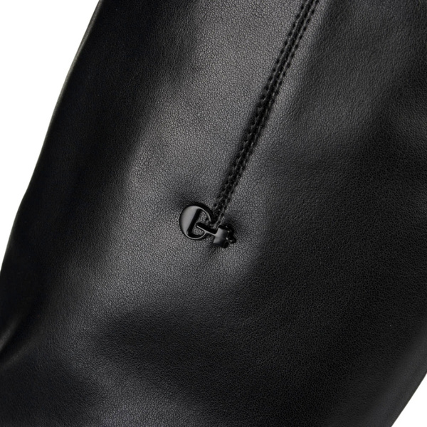 Kozaki damskie skórzane D&A by S.Barski CR52-110 black czarne