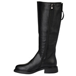 Skórzane kozaki damskie S.Barski JC52-837 czarne szeroka cholewka