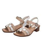 Sandały damskie Rieker 62676-62 beige kombi 