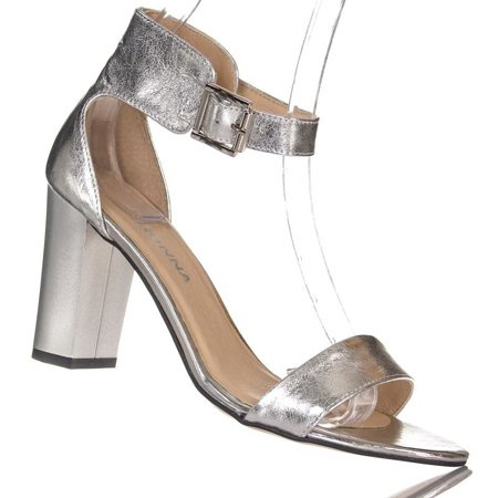 Sandałki damskie srebrne Verona 1237 skórzane