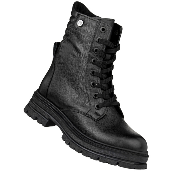 Skórzane Trzewiki damskie T.Sokolski SAR Z25-345 BLK czarne na platformie