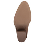 Ażurowe botki na obcasie S. Barski HY52-514 coffee beżowe kowbojki