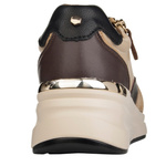 Beżowe sneakersy na platformie damskie Filippo DP7105/25 BE skórzane