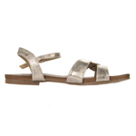 Złote płaskie sandałki damskie S. Barski 022 LT. GOLD casual