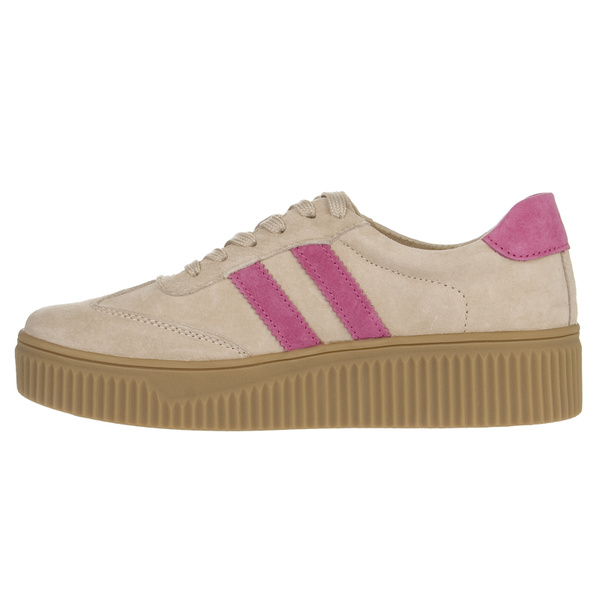 Beżowe sneakersy damskie Filippo DP6776/25 BE FH buty sportowe skórzane