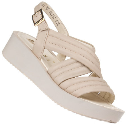 Sandały damskie Nessi 22203 beż 122