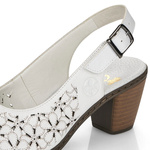 Sandały skórzane Rieker 40981-80 white