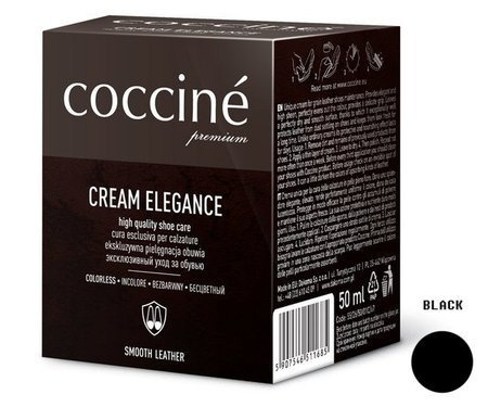 Coccine CREAM ELEGANCE - KREM DO OBUWIA 50 ml CZARNY