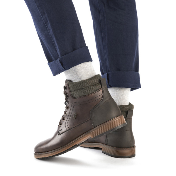 Trzewiki Zimowe Rieker F4544-25 brown skóra