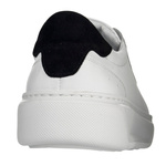 Skórzane półbuty sportowe męskie Moskała białe na grubej podeszwie