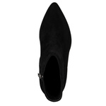 Zamszowe botki na obcasie damskie Venezia V426-00669-02BLA czarne
