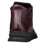 Lakierowane Botki na zamek damskie Artiker 57C2165 bordowe skórzane