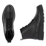 Trzewiki skórzane męskie Rieker 30101/00 H szerokie ciepłe OUTLET