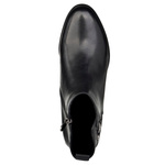 Czarne eleganckie botki damskie Filippo DBT7382/25 BK skórzane ocieplone