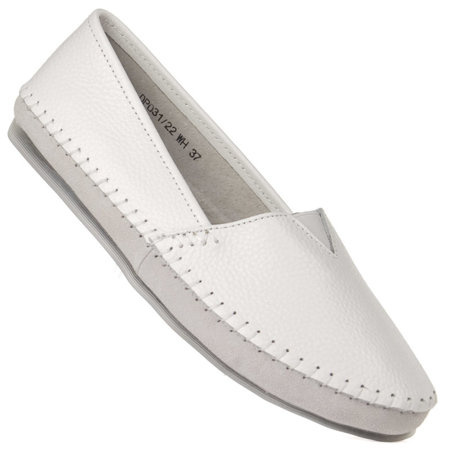 Białe mokasyny skórzane damskie Filippo 031 Wh white